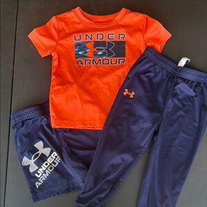 Under Armour Youth Orange and Navy Set